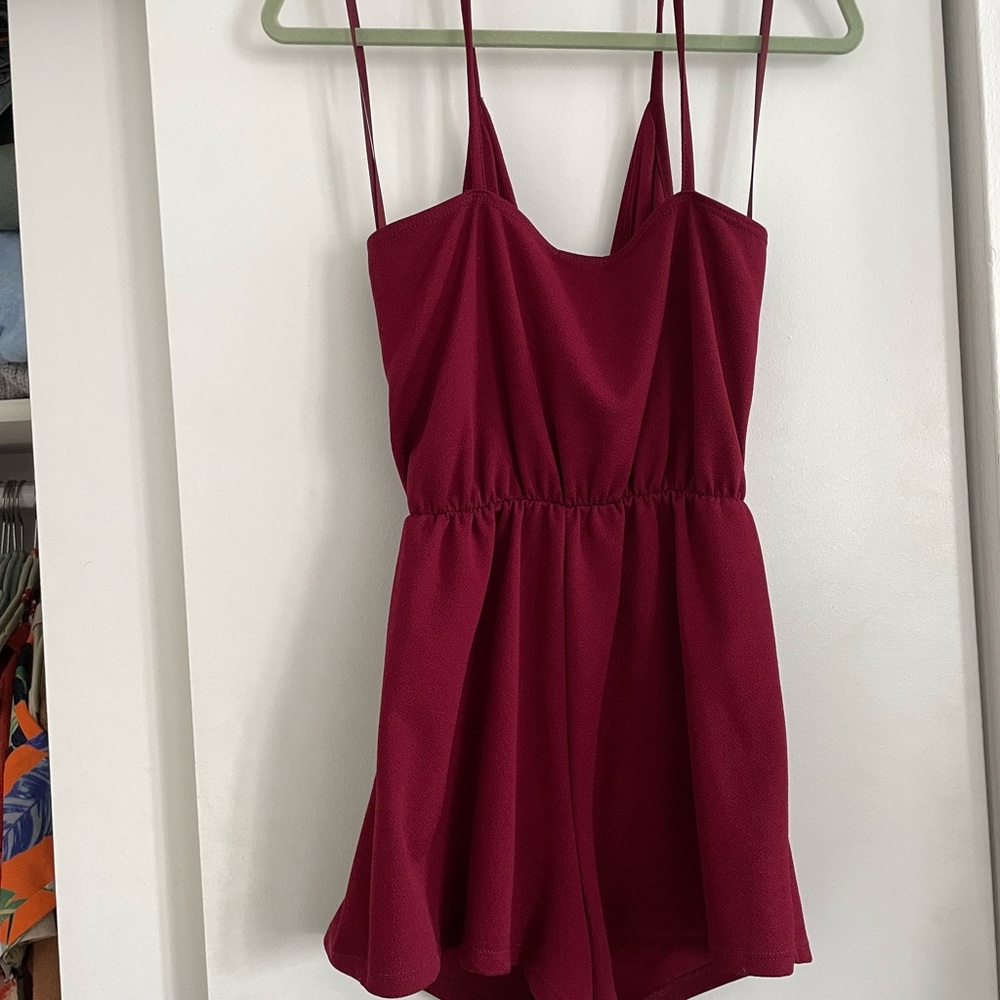 Maroon Romper